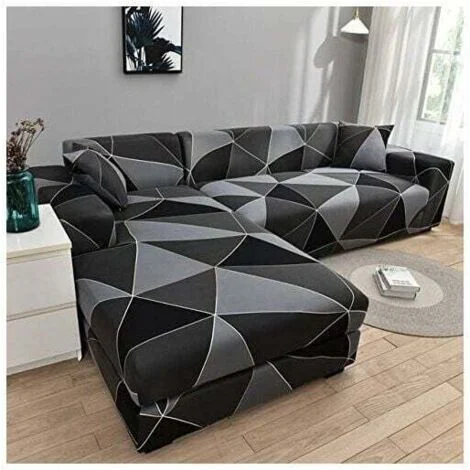 Copridivano angolare elasticizzato Copridivano a forma di L per divano a 1/2/3/4 posti (è necessario acquistarne due) (Colore: D, Dimensioni: 1 posto (90-140 cm)) ths