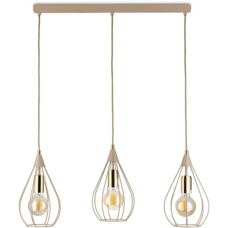 Lampada a sospensione Noa Beige 3xE27 75 cm