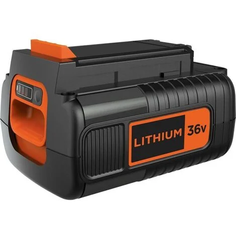 Batteria al litio da 36 V 2 Ah, compatibile con tutti gli utensili BLACK+DECKER da 36 V, senza effetto memoria, bassa autoscarica, pratica, compatta e versatile