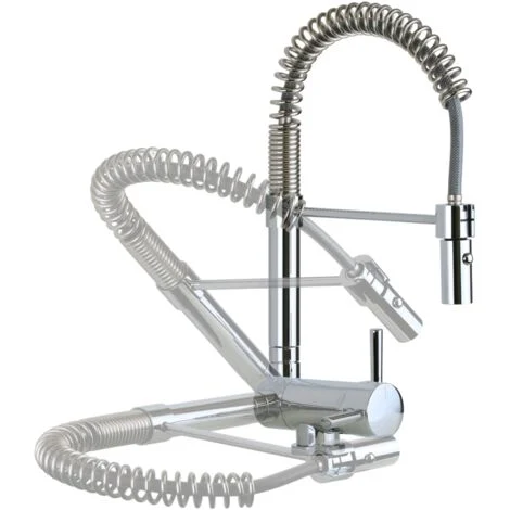 Rubinetto cucina abbattibile con molla Rubinetteria Magistro 137CR/1Cromo