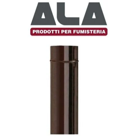 tubo dritto smalbo in acciaio smaltato verniciato marrone, 12x100 cm