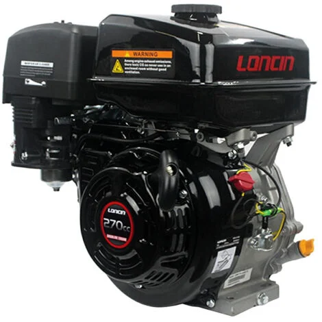 9 HP LONCIN G270 F T/Q Motore Benzina Albero Cilindrico 25,4 mm