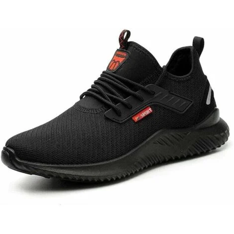 Scarpe antinfortunistiche Uomo Donna Scarpe da lavoro Sneaker leggere e traspiranti con punta in acciaio (45 EU)