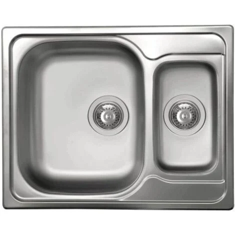 Elleci Special 250 LIX250SAC - Lavello da incasso 1,5 vasche, Acciaio inox satinato, 62x49 cm, da incasso, Inox satinato