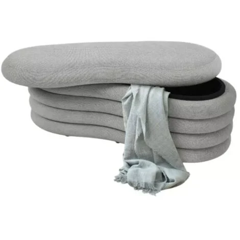panca contenitore bellahome "goccia" grigio 106x43x42 cm