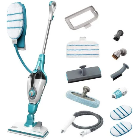 BLACK+DECKER Scopa a vapore 1300W multifunzione con guanto Steamitt e 12 accessori FSMH1321JSM-QS