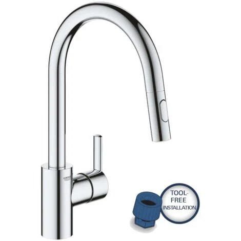 Grohe Miscelatore Feel Monocomando per Lavello con Doccetta Colore Cromato