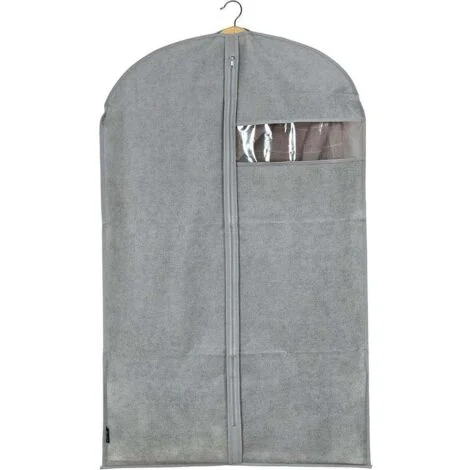Custodia per giacche in TNT Stone 60×100 cm con zip e finestra – DOMO LIVING
