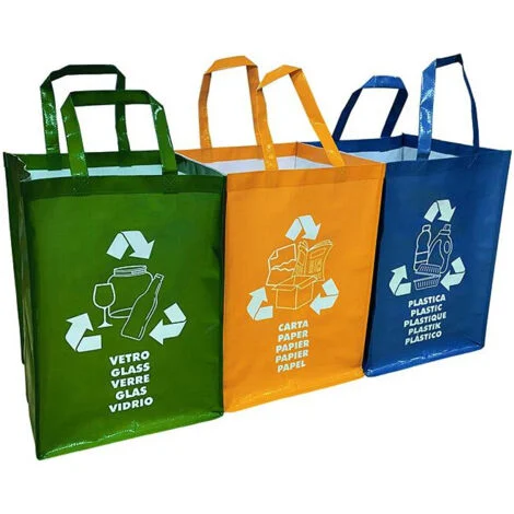 Borsa differenziata Vigor, set 3 pz, 96x32x45cm