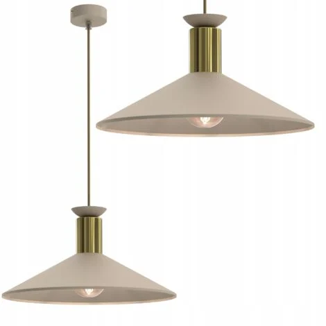 LAMPADA A SOSPENSIONE GRANDE PARALUME E27 METALLO ORO CASHMERE LAMPADA A LED LUCIDA