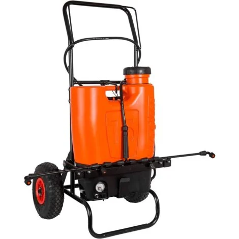 pompa irroratrice a spalla a batteria stocker "1247" con carrello 15l 5 bar 12v 10ah