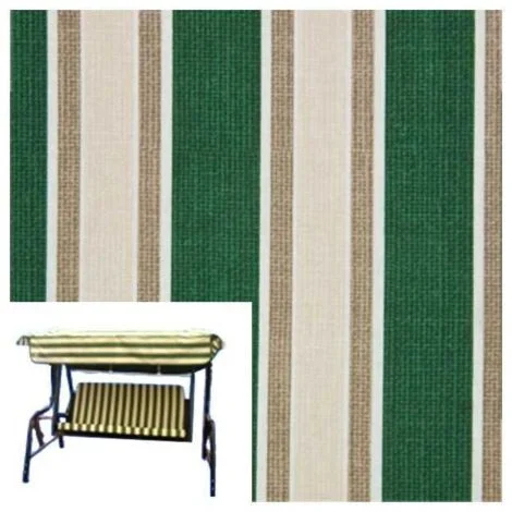 Cuscino Xtra Bianco + telo multiriga verde dondolo 3P [XTRA BIANCO]