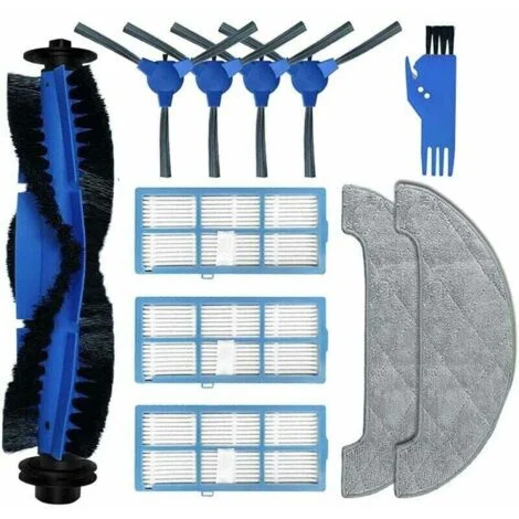 Accessori Ricambi per RobotProscenic 850T, Ultenic D5s Pro, Ultenic D5s Pro+, Uoni S1, 1 spazzola principale, 4 spazzole laterali, 3 filtri Hepa, 2 salviette, 1 strumento