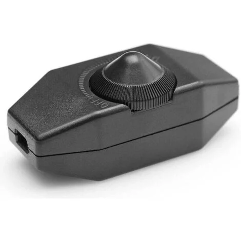 Dimmer LED 1-60w dimmerabile (dimmer rotativo) LED dimmerabile, on/off, 220-230v, interruttore in linea CE, nero