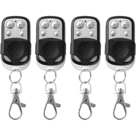4 pezzi Telecomando universale per cancello, Telecomando universale per garage wireless, Telecomando per cancello compatibile con 433,92 MHz, Telecomando universale per porta da garage