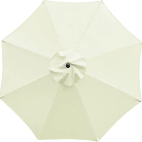 Ulisem Garden Parasol 3,0 m Parte superiore di ricambio per ombrellone a 8 bracci, Copertura di ricambio per ombrellone, per patio/giardino/piscina/ombrellone a sbalzo (bianco sporco, 3 m/8 stecche)