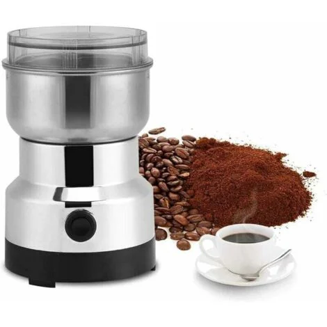Macinacaffè elettrico Macina noci e cereali, Macinacaffè elettrico in acciaio inossidabile Macinacaffè elettrico e macinacaffè per chicchi di caffè, semi di lino e altre spezie