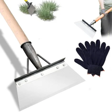 Pala da giardino, pala multifunzionale per la pulizia, raschietto da giardino, attrezzo per diserbo da giardino, attrezzi da giardino, pala da giardino per erbacce e muschio, 23 cm