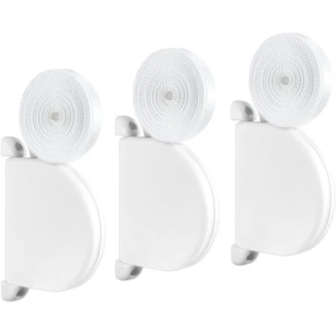 Avvolgitore per tapparelle, 3 parti, interasse fori vite 145 mm, mini sistema, inclusa cinghia 14 mm x 5 m, bianco