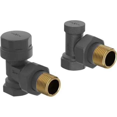 Mexen Uni-Term valvole radiatore angolari, antracite - W901-000-66