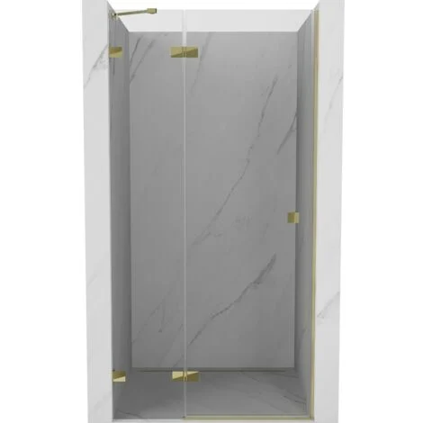 Mexen Lunar porta doccia battente sinistra 110 cm, trasparente, dorato - 834-110-000-50-00-L