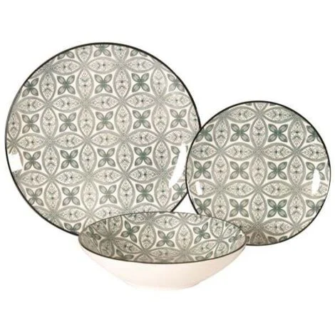 Servizio piatti Xtra porcellana Maiolica 18 Pz [WK8583]