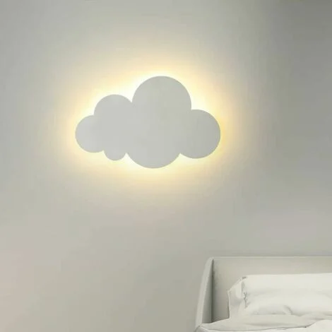 Applique moderna per interni - Paralume in acrilico con LED integrati - Ideale per la cameretta dei bambini - Bianco - Luce regolabile con tre colori