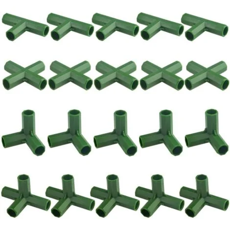 20 connettori per telaio da giardino per impieghi gravosi per serre e piante da 11 mm