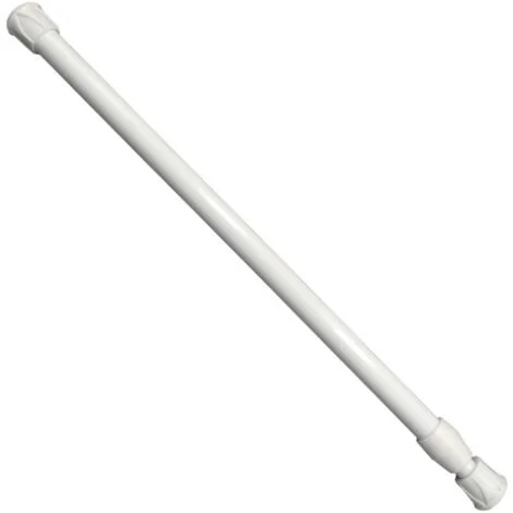 Bastone per tende, retrattile, installazione senza viti o fori, diametro, lunghezza 55-90 cm, bianco