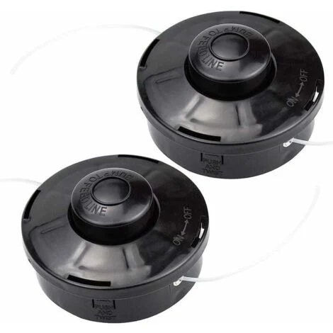 Set di 2 testine universali in nylon per decespugliatori, bobine di ricambio per decespugliatori e decespugliatori, testina di taglio M10 x 1,25 per decespugliatori a benzina e a scoppio