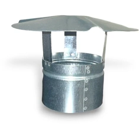 Fumaiolo Fisso In Lamiera Zincata Mod. Cappello Cinese 13 Cm.