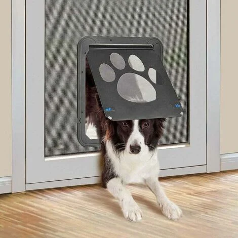 Zanzariera per cani e gatti, porta per animali domestici con calamita e serratura, facile installazione per cani/gatti (42 cm x 37 cm)