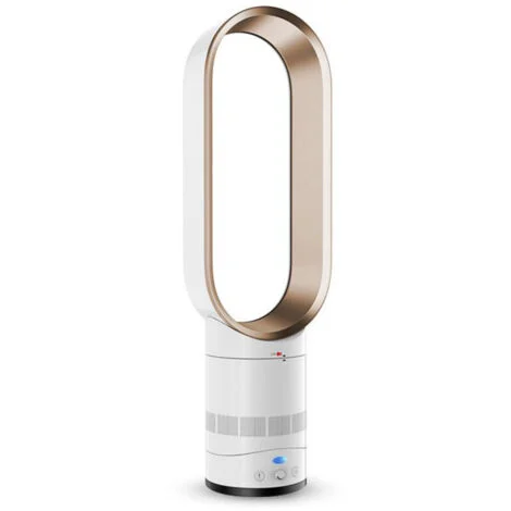 Ventilatore silenzioso senza pale da 45 W e 16 pollici con telecomando, ventilatore da tavolo silenzioso con piedistallo, 50-60 Hz 220 V oro