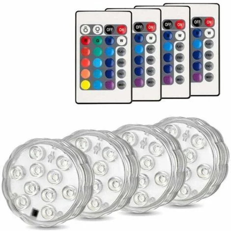 luci LED sommergibili ricaricabili tramite USB con telecomando, LED colorati decorativi, luce notturna impermeabile, lampada LED per acquario, lampada per piscina fuori terra