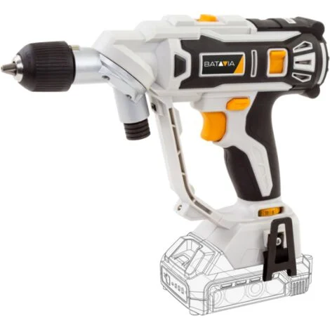 BATAVIA Trapano avvitatore Twin Drill® a batteria 18V, solo corpo macchina