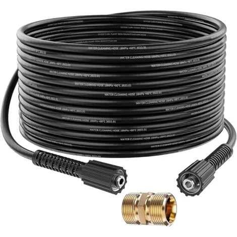 Tubo flessibile di prolunga di ricambio da 10 m per idropulitrice, tubo flessibile femmina M22 da 2000 PSI con connettore di ricambio maschio filettato M22 per collegamento standard Karcher M22-14