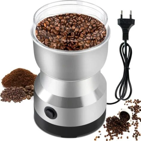 Macinacaffè elettrico Ulisem da 300 ml Macinacaffè multifunzione, macina semi Quattro lame in acciaio inox per una macinatura fine ed efficiente, per macinare chicchi di caffè, spezie, semi di lino ec