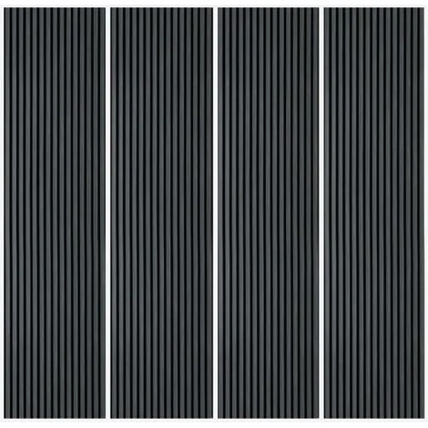4 x pannello murale decorativo fonoassorbente 240x60cm legno ebano Kover-E