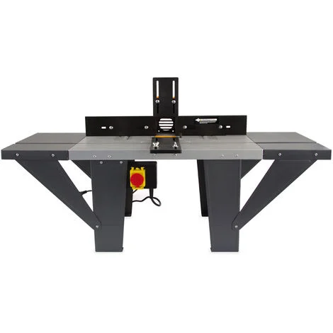 Banco per fresatrice (Dimensioni 1030 x 360 mm, 155 mm Diametro del Cesto di macinazione, 280 mm Altezza di lavoro, Estensione tavolo bilaterale, Battuta angolare, Interruttore)