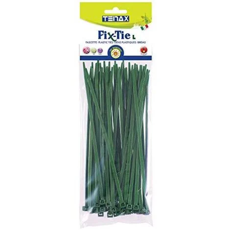 50 FASCETTE UNIVERSALI 20CM VERDE TENAX GIARDINO