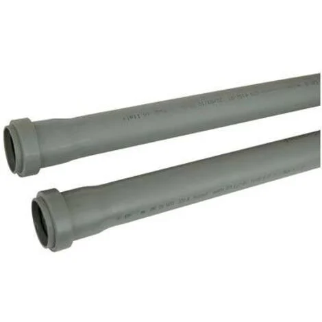 TUBO SCARICO IDRICO AD INNESTO 2 BICCHIERI - PP GRIGIO MM 40 CM 200 - 10 pezzi