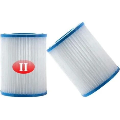 Filtro a cartuccia - Bestway - Tipo II - 2 pezzi - Filtrazione efficiente - Dimensioni 4,2" x 2,1" x 5,4"