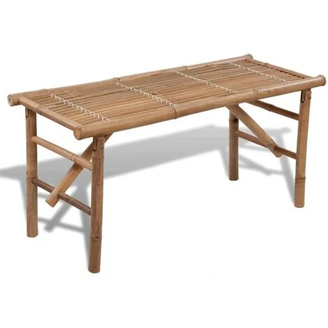 Panca da Giardino Pieghevole 118 cm in Bambù vidaXL