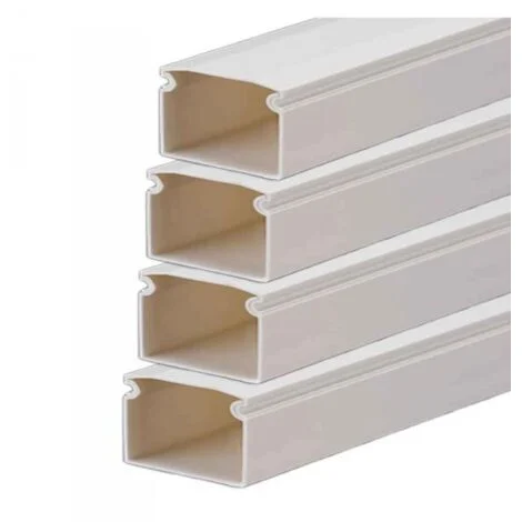 8 Metri Canaline Passacavi In PVC Con Biadesivo e Coperchio 16mm16mm Bianco - 4x2 Metri