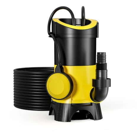 Wiltec Pompa sommersa acque nere 7500 l/h 400 w prevalenza 5m Elettropompa a immersione