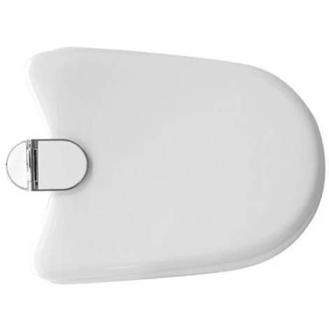 Sedile wc coprivaso per Ideal Standard vaso Diagonal 50 x 38 cm copriwater bianco europeo cerniere fisse e sedile in legno