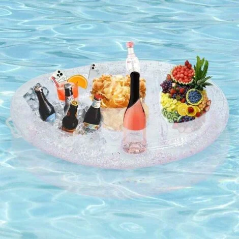 Porta bevande gonfiabile per piscina, bar galleggiante per piscina a 8 fori, porta bevande gonfiabile portatile, vassoio galleggiante per spa da piscina per feste, piscine, feste, spiaggia