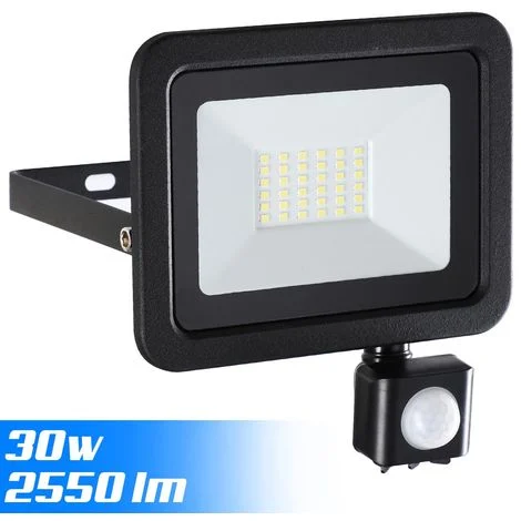 Faro LED 30W Luce Alta Luminosita 2550lm Faretto esterno con Sensore Movimento