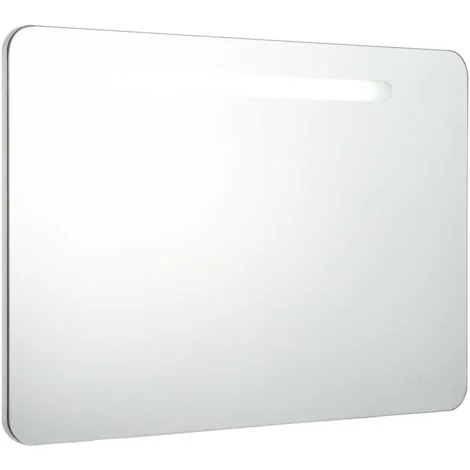 Armadietto Bagno con Specchio e LED 80x9,5x55 cm vidaXL