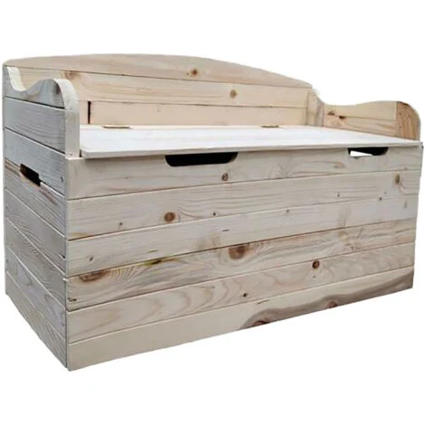 Cassapanca Con Schienale Cm 100 X 40 X H 60 - Legno Chiaro
